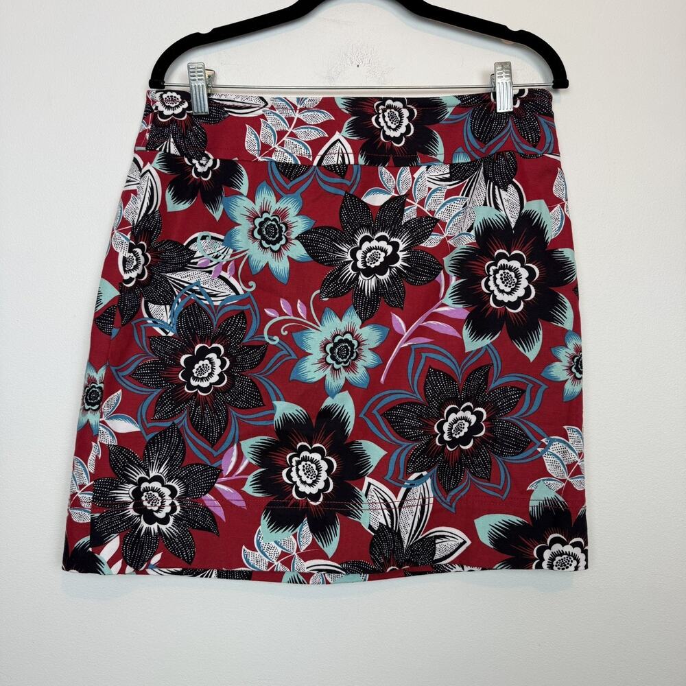 Talbots knee length straight skirt floral print size 10 summer vacation